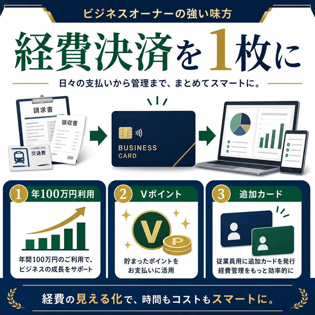 経費決済を1枚にまとめるビジネスカードのメリット
